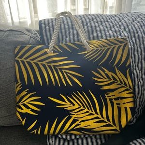 MORE THAN 1 Navy blue beach bag with rope handles - NEW